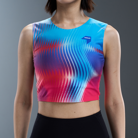 Women's QiFlow Running Crop Top - Vortex