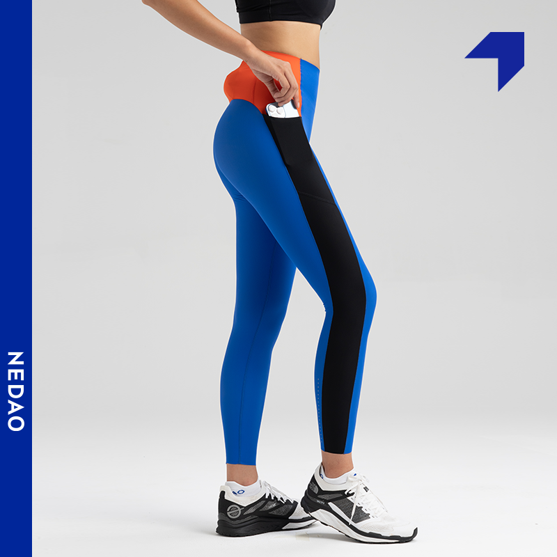 Blue running leggings women's discount