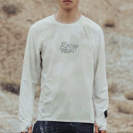 Men's SwiftBreeze Running Long Sleeve-ROCKYROAD