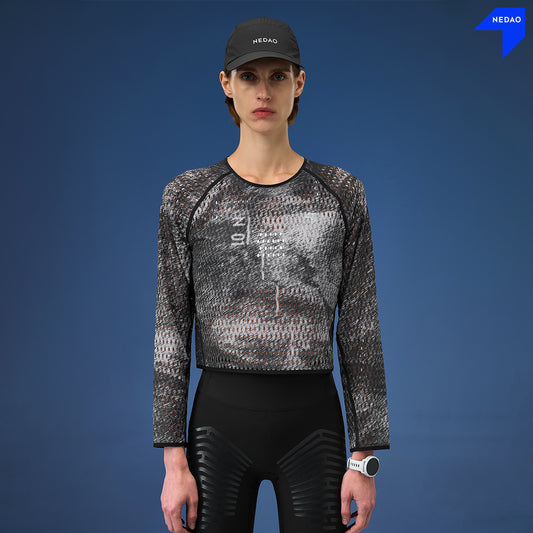 Women's N01 QiFlow TwinSkin Cropped Running Long Sleeve