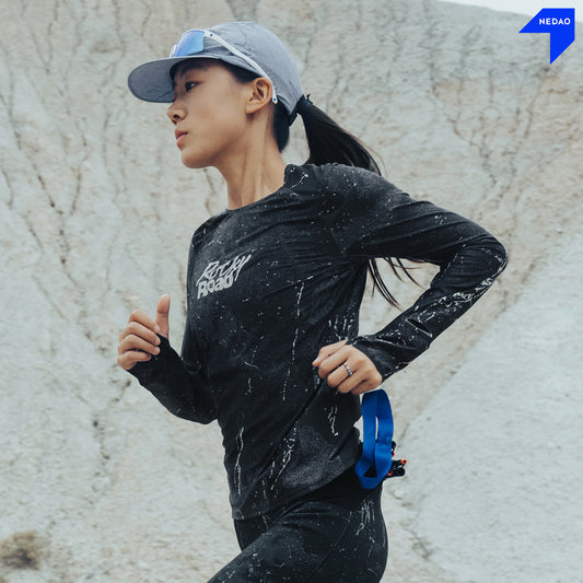 Women's SwiftBreeze Running Long Sleeve-ROCKYROAD