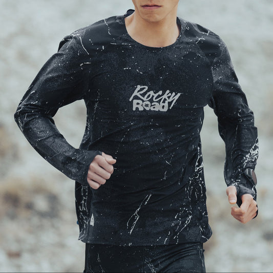 Men's SwiftBreeze Running Long Sleeve-ROCKYROAD